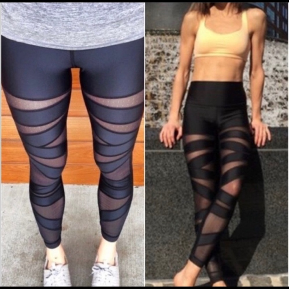 Lululemon shiny dot tech mesh hi-rise leggings